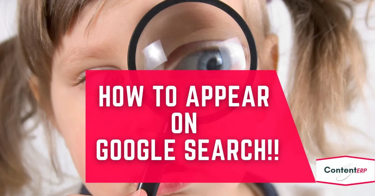 How to appear on Google search