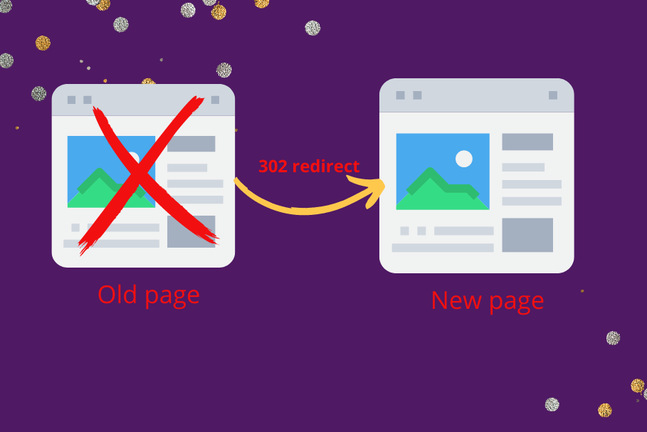 302 redirect from old page to new page