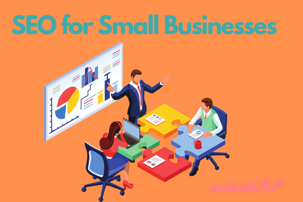 SEO for small businesses. contentERP