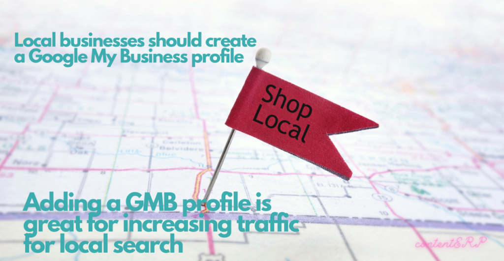 Local shop pin for GMB to improve web search results