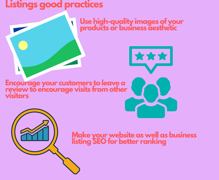 Business listings good practices for Google search
