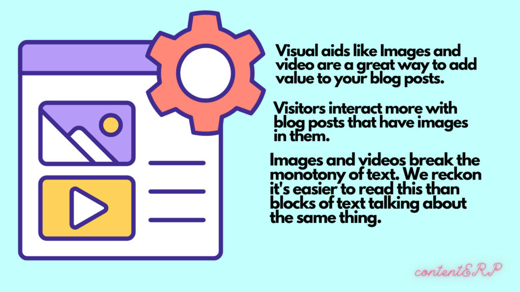 images and video aids to write SEO-friendly blog posts