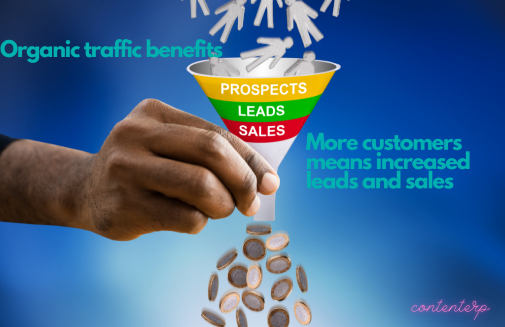 organic traffic leads and sales funnel