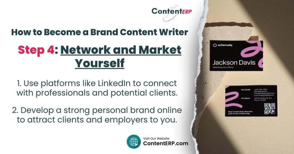 How to Become a Brand Content Writer - Step 4 Market Yourself