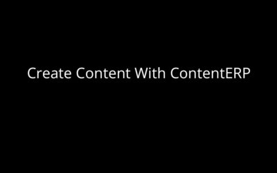 Create Content With ContentERP